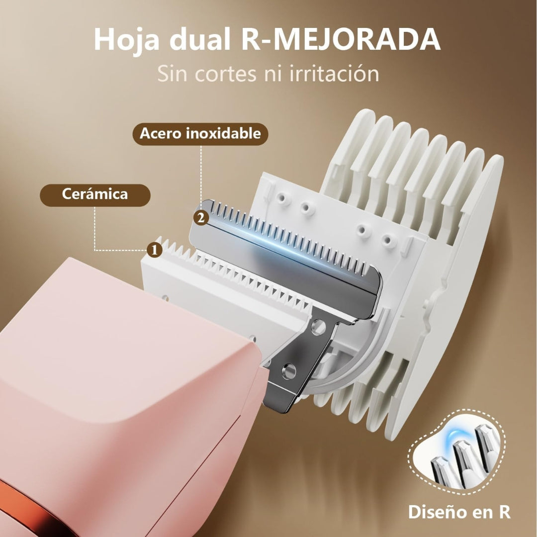 Depiladora Portátil con Doble Cabezal Virelle
